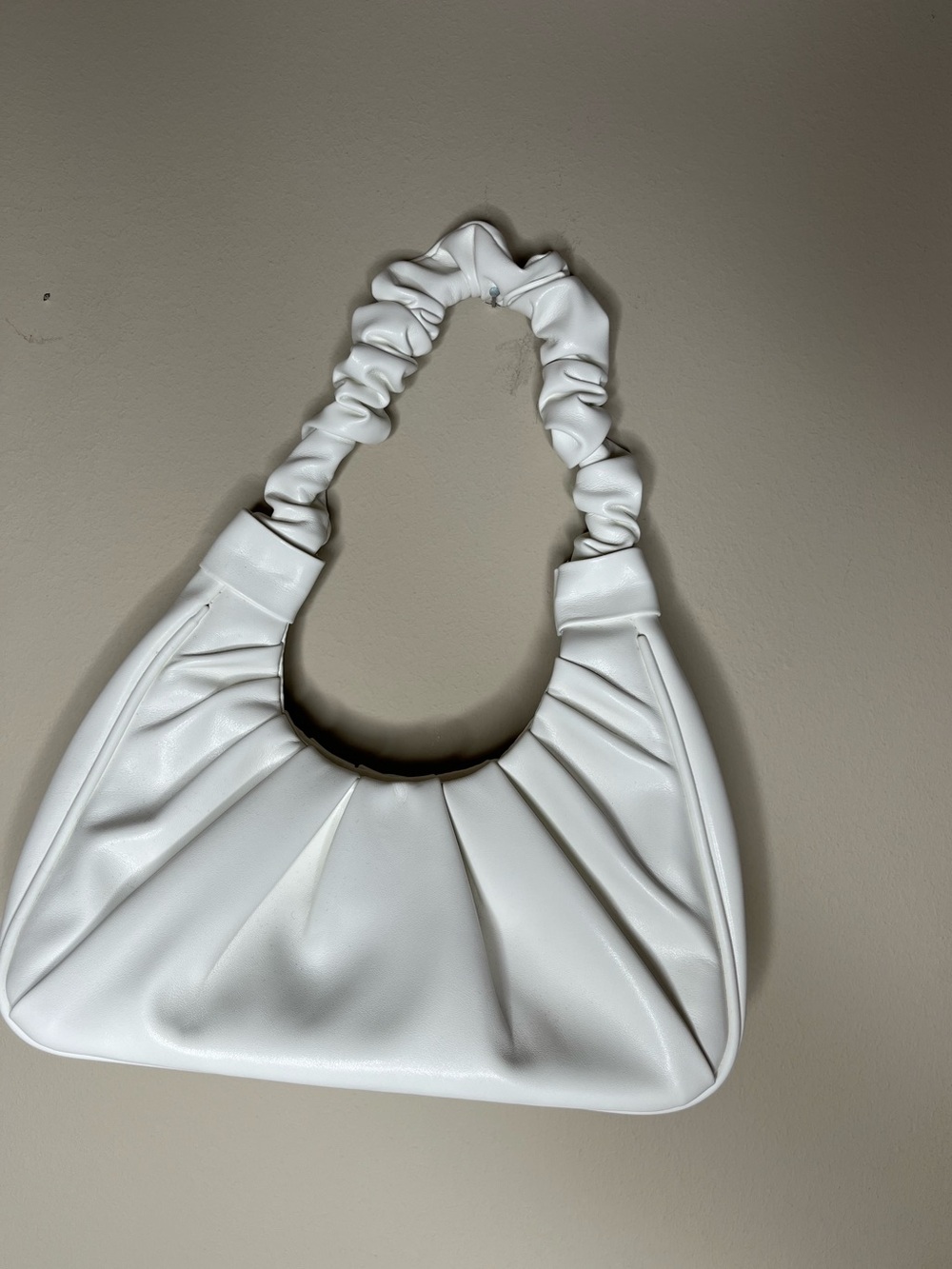 White Scrunch Purse